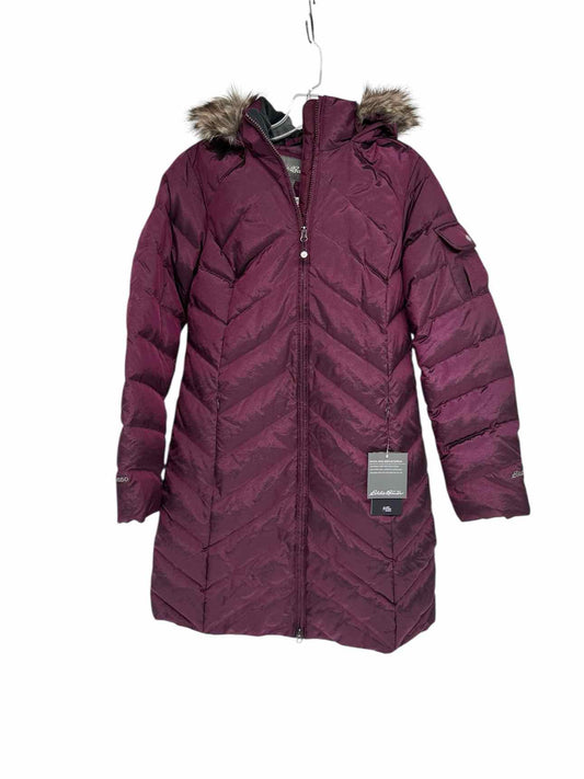 Eddie Bauer Crystal Ridge Down Parka Plum Coat Size S **NEW**