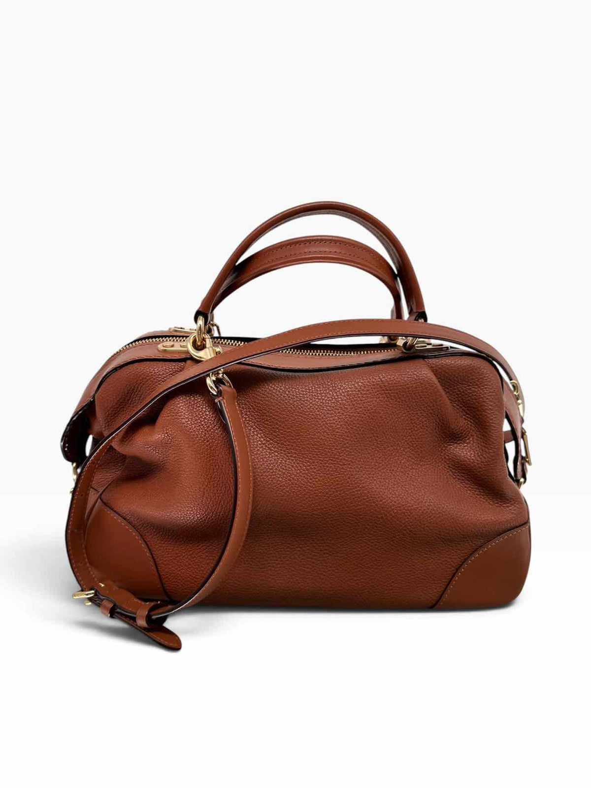 Coach Saddle Leather Satchel