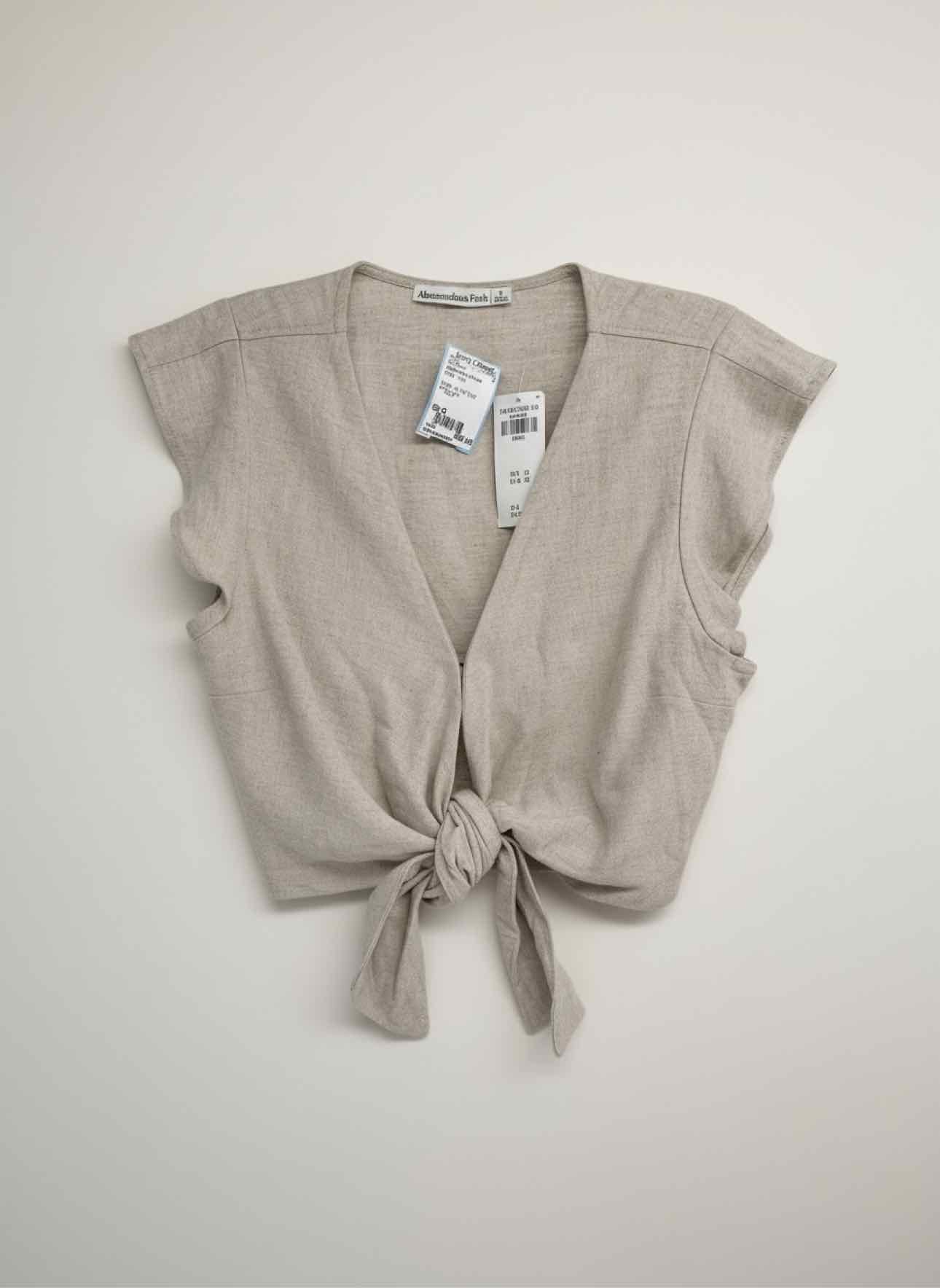 Abercrombie & Fitch Beige Cap Sleeve Size S **NEW**