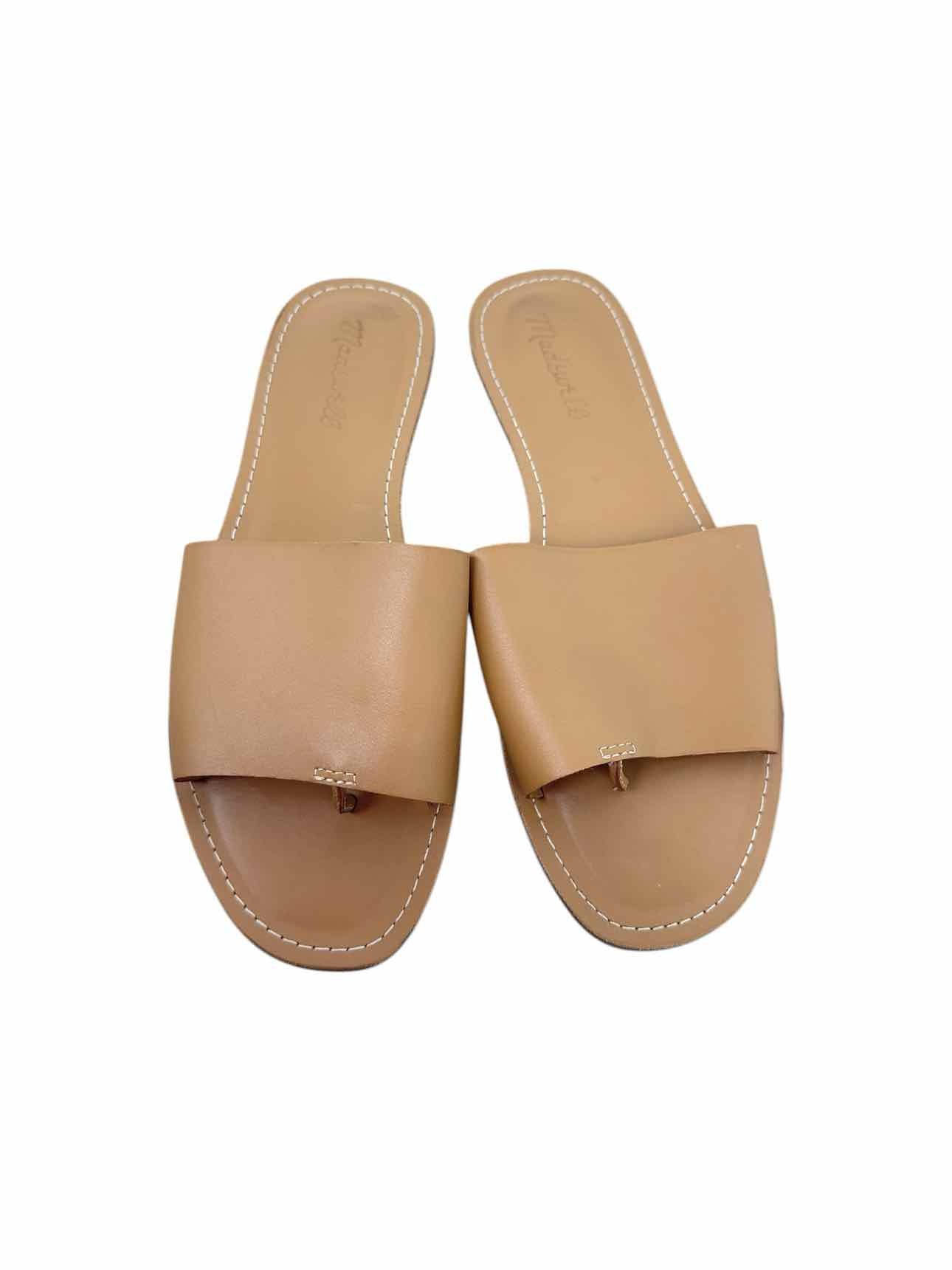 Madewell Boardwalk Post Slides Tan Shoe Size 8.5
