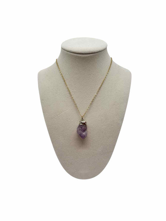 Gold Plated Amethyst Oia Necklace