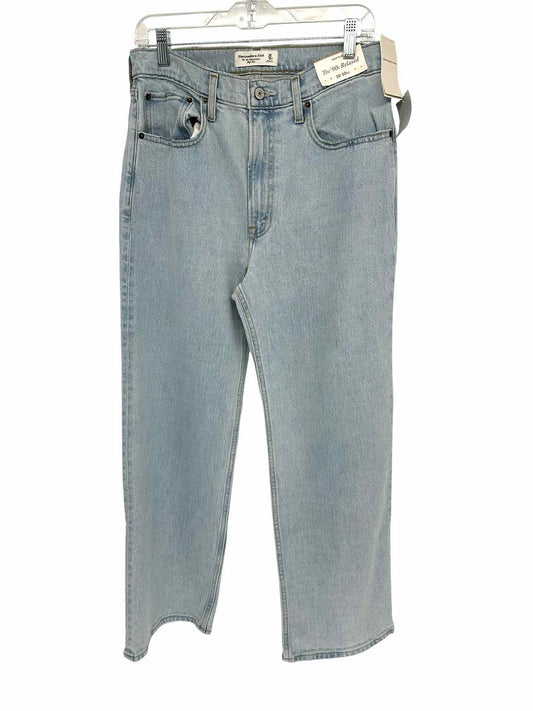 Abercrombie & Fitch The 90's Relaxed Lt. Blue Jeans Size 10 XShort **NEW**