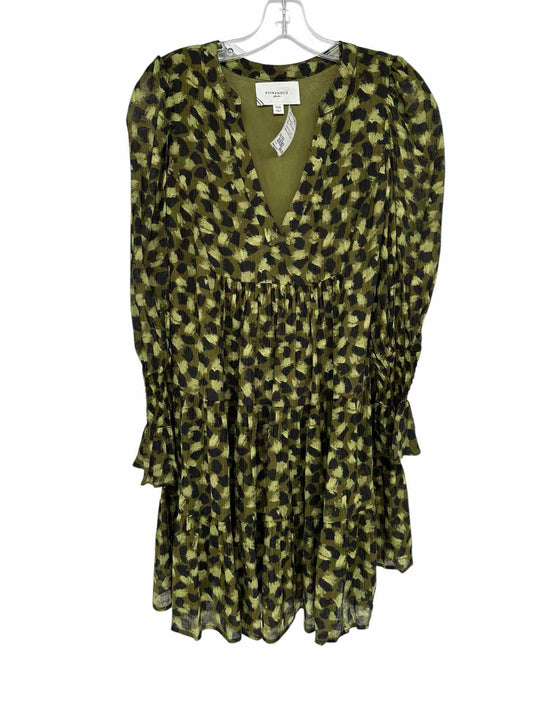 Pomander Place Tuckernuck Long Sleeve Tiered Dress Green Size XXS