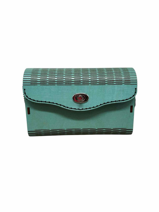 Timbertote The Classic Turquoise Wood Crossbody **NEW**