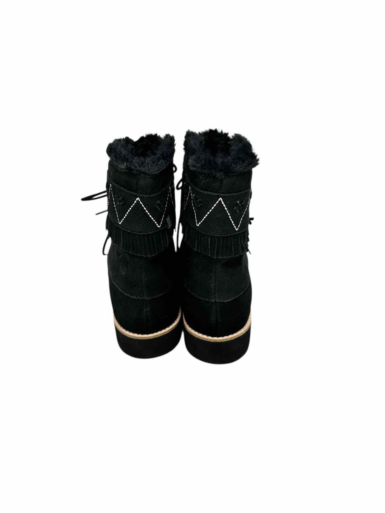 Jack Rogers Vera Lace Up Boot Black Shoe Size 8 **NEW**