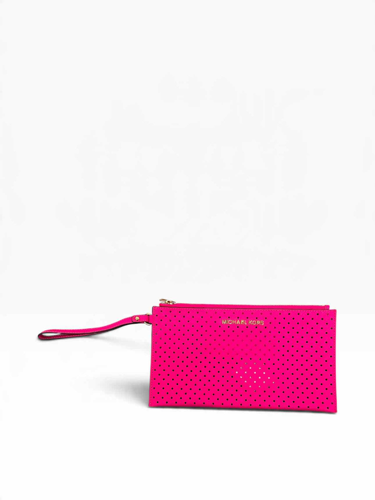 Michael Kors Hot Pink Leather Wristlet