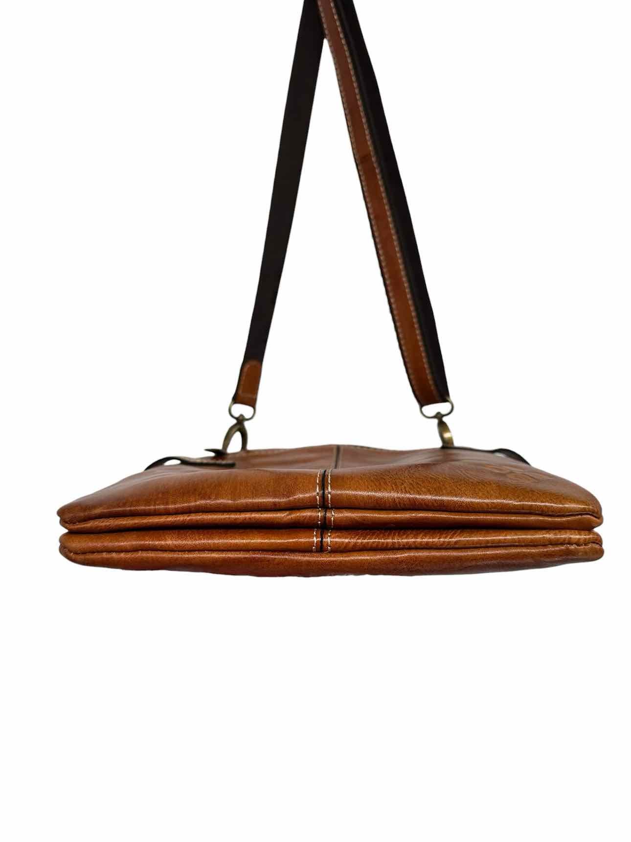 Patricia Nash Francesca Burnished Tooled Tan Leather Crossbody **NEW**