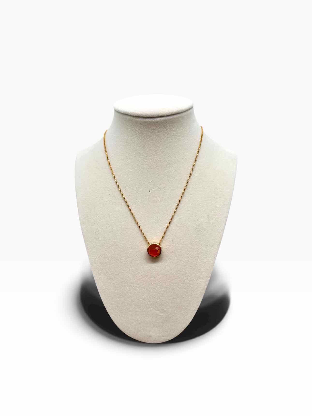 Dean Davidson Signature Midi Knockout Pendant in Orange Onyx Adjustable Length Necklace