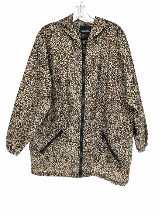 Shed Rain Cheetah Print Rain Jacket Size M/L