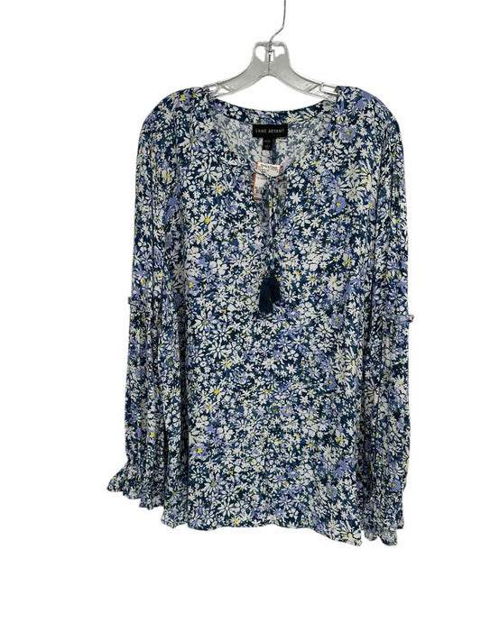 Lane Bryant Blue Size 22/24 Long Sleeve Top