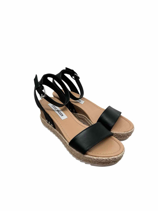 Steve Madden Jewell Black Sandals Shoe Size 6.5