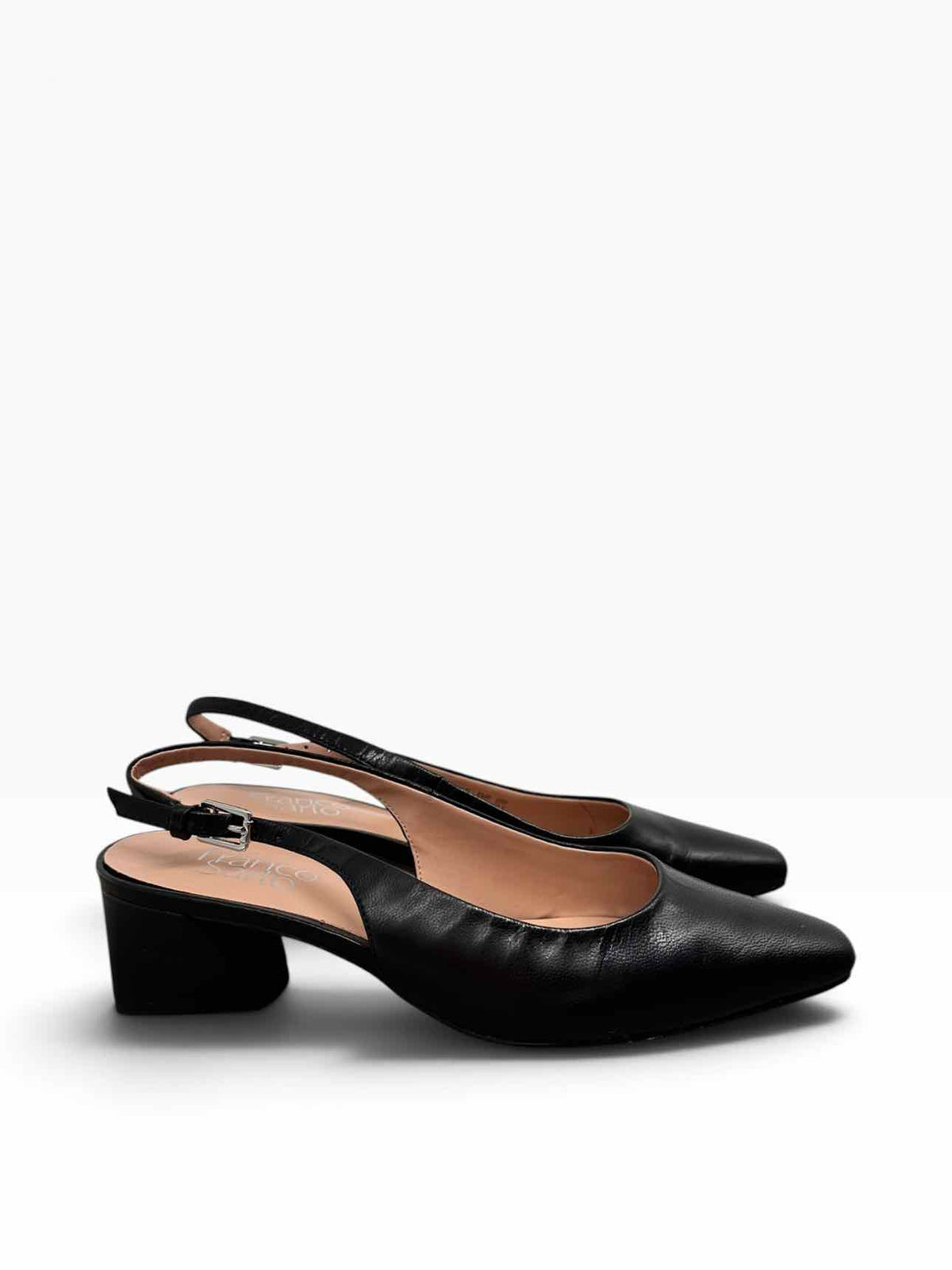 Franco Sorto Jacer Black Slingbacks Shoe Size 6.5