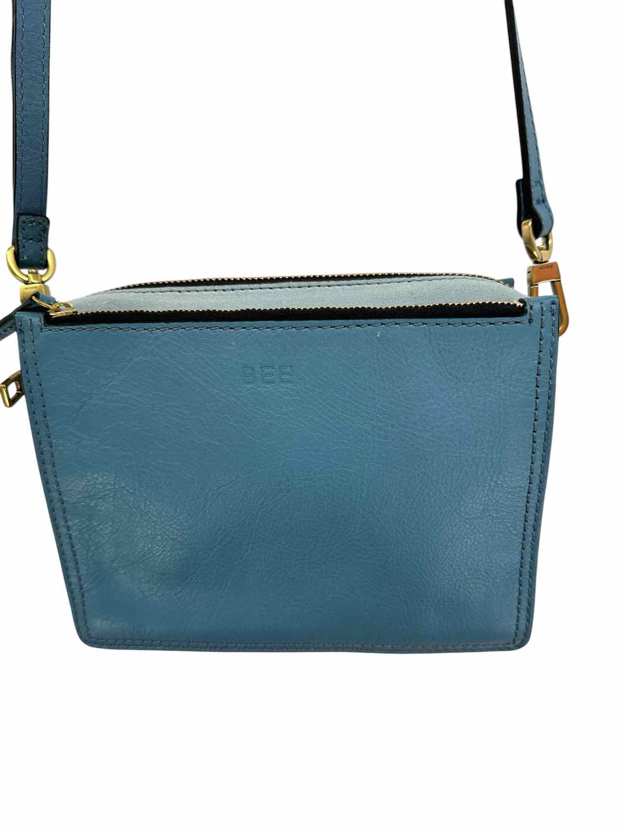 Fossil Blue Leather Crossbody