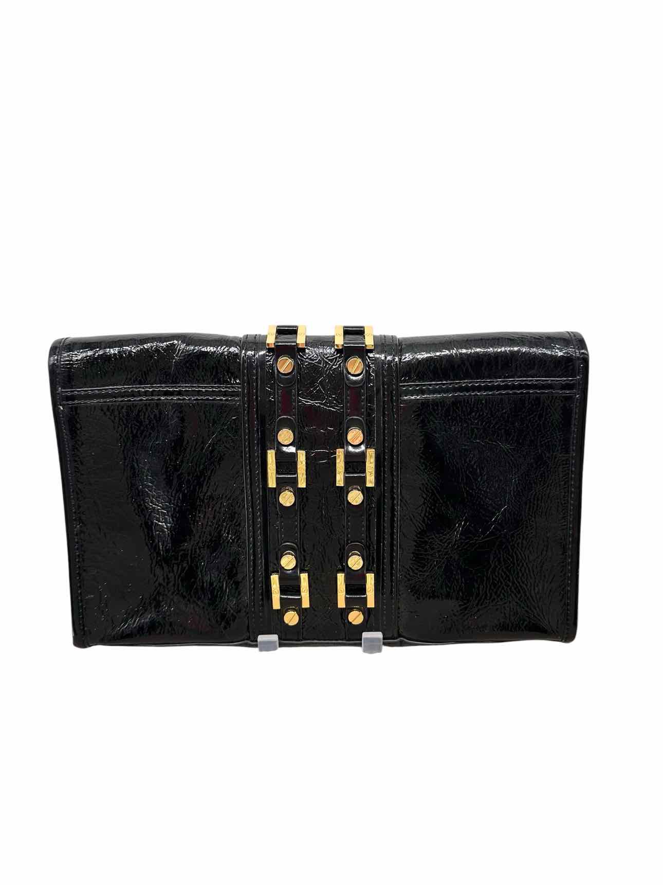 Tory Burch Matthias Black Patent Leather Clutch
