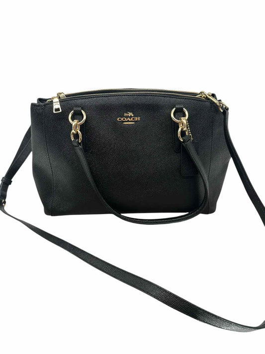 Coach Black Etta Carryall Leather Satchel