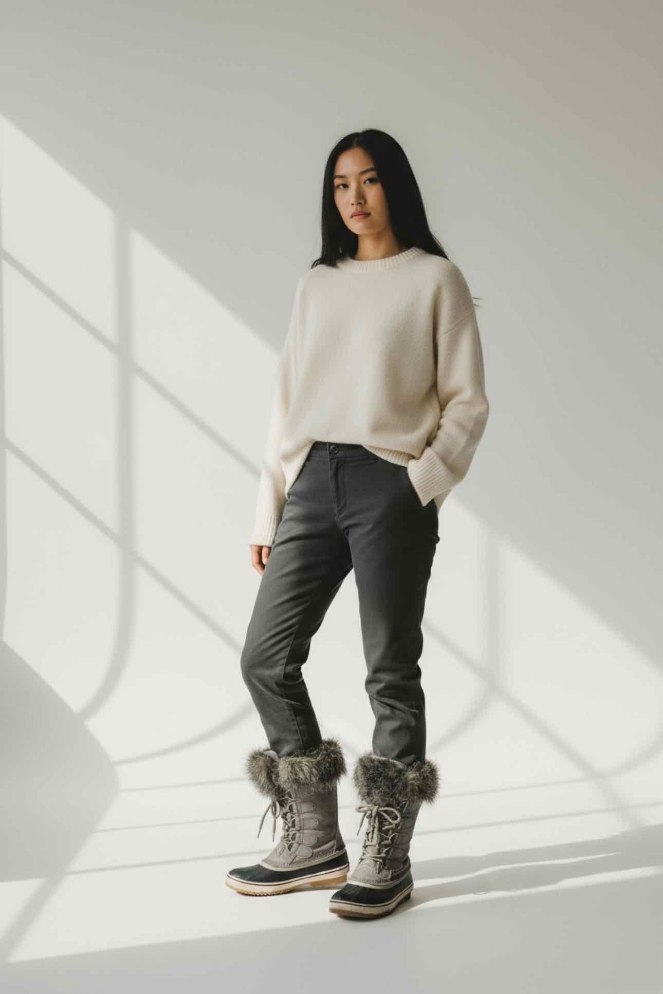 Sorel Joan of Arctic Waterproof Pac Boots Gray Shoe Size 7