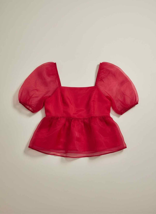 English Factory Red Size M Short Sleeve Top **NEW**