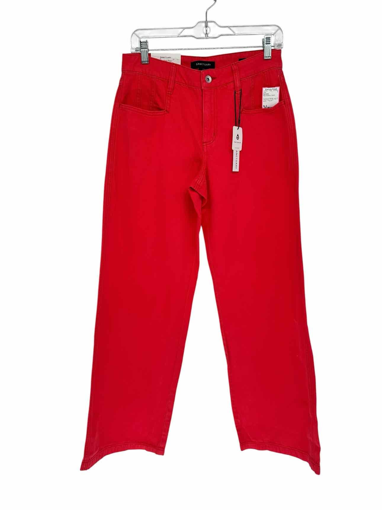 Sanctuary Highland Wide Leg Red Jeans Size 4 **NEW**