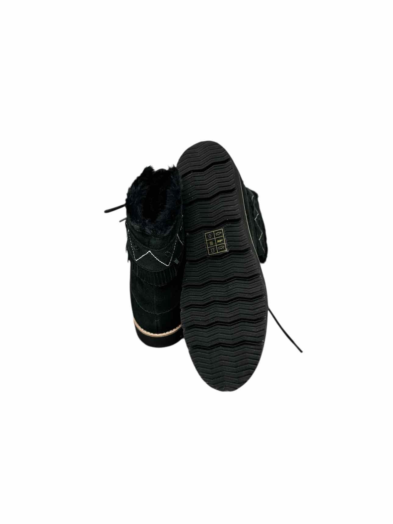 Jack Rogers Vera Lace Up Boot Black Shoe Size 8 **NEW**