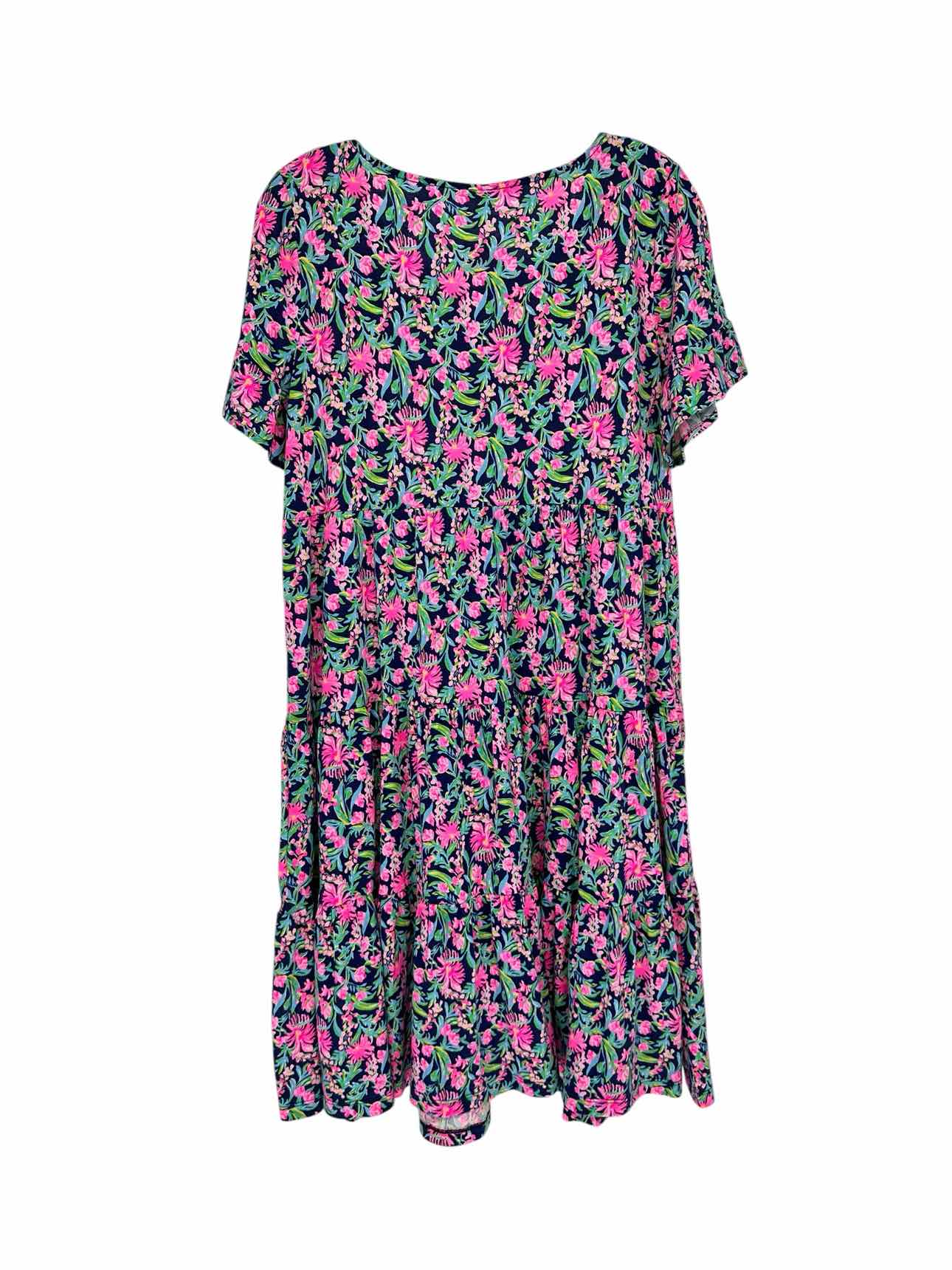 Lilly Pulitzer Jodee Swing Dress in Low Tide Navy Garden Variety Size M