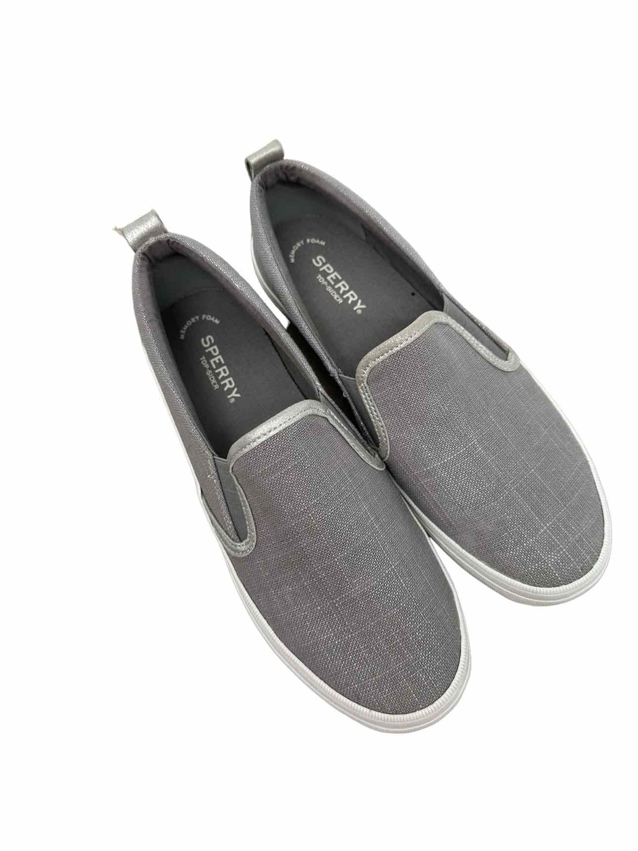 Sperry Gray Slip Ons SIZE 9.5