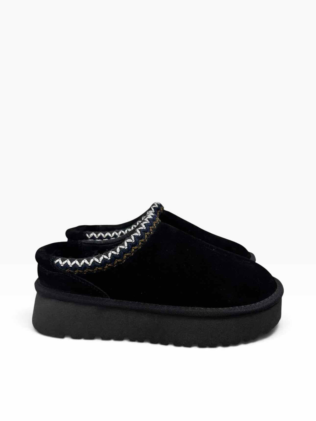 Cushionaire Kabuki Platform Mule Black Shoe Size 8 **NEW**
