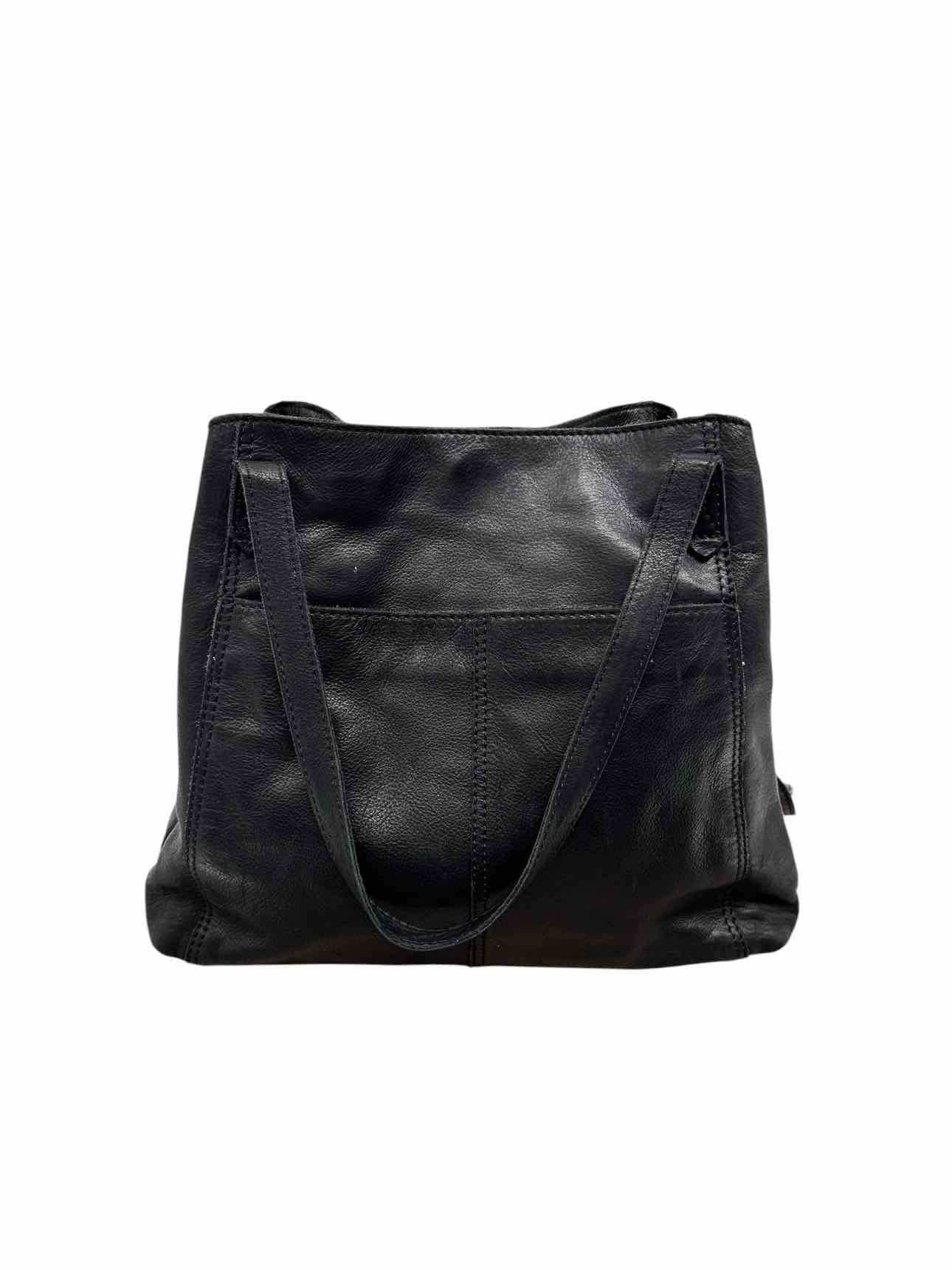 Margot Black Leather Marcy Tote