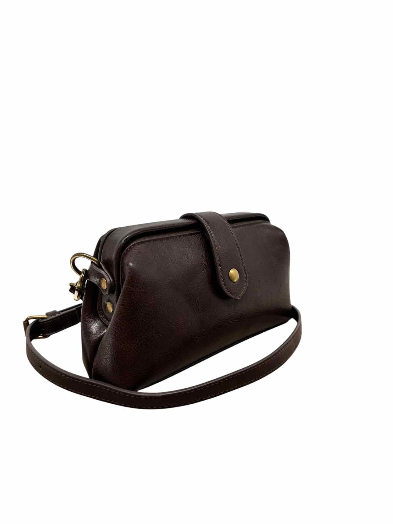 Libra Bags Brown Faux Leather Crossbody **NEW**