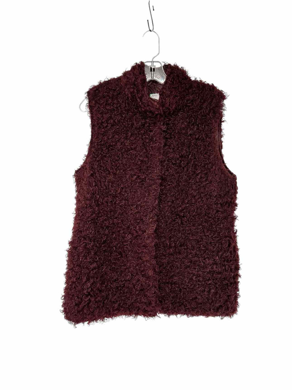 Via Spiga Teddy Reversible Vest Maroon Size M