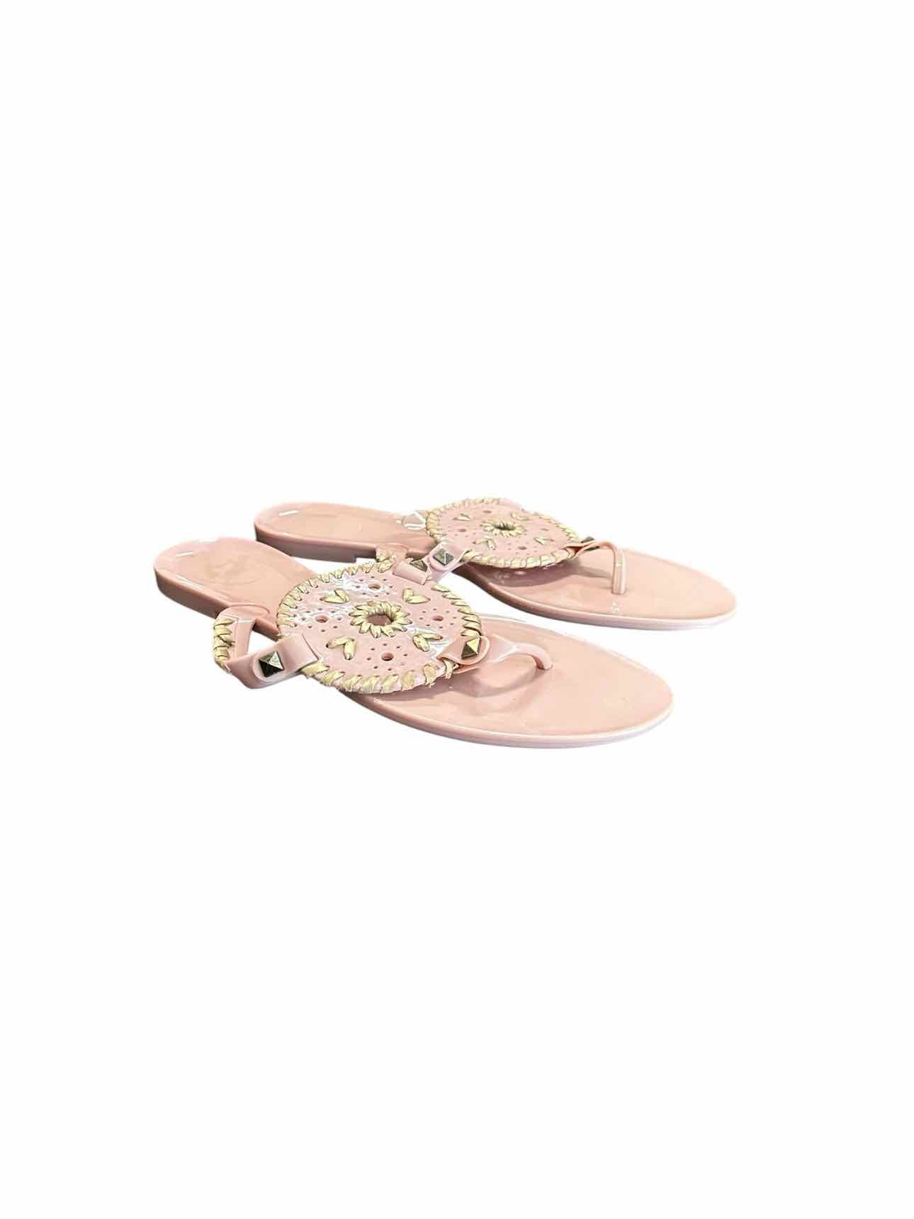 Jack Rogers Georgica Jelly Thong Sandal Blush Shoe Size 8