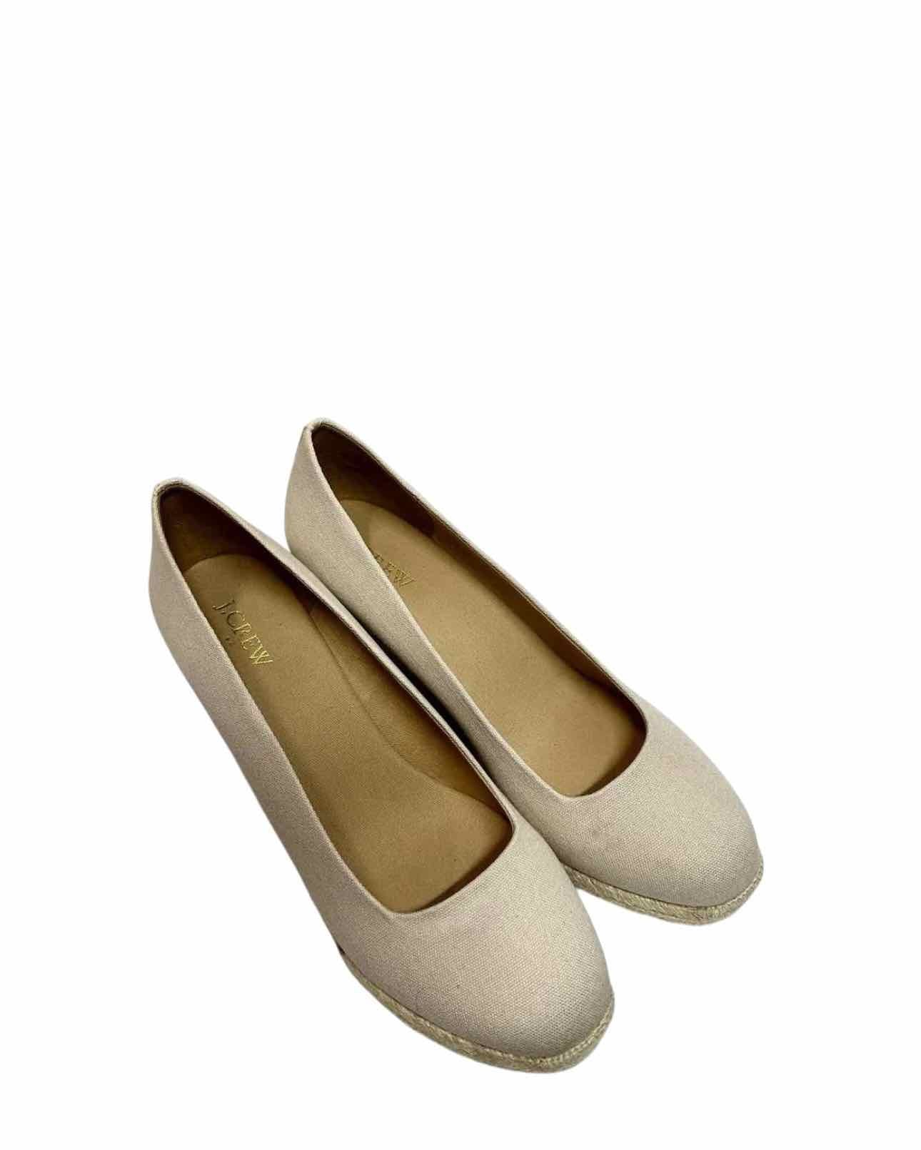 J. Crew Beige Wedge Espadrilles **NEW**