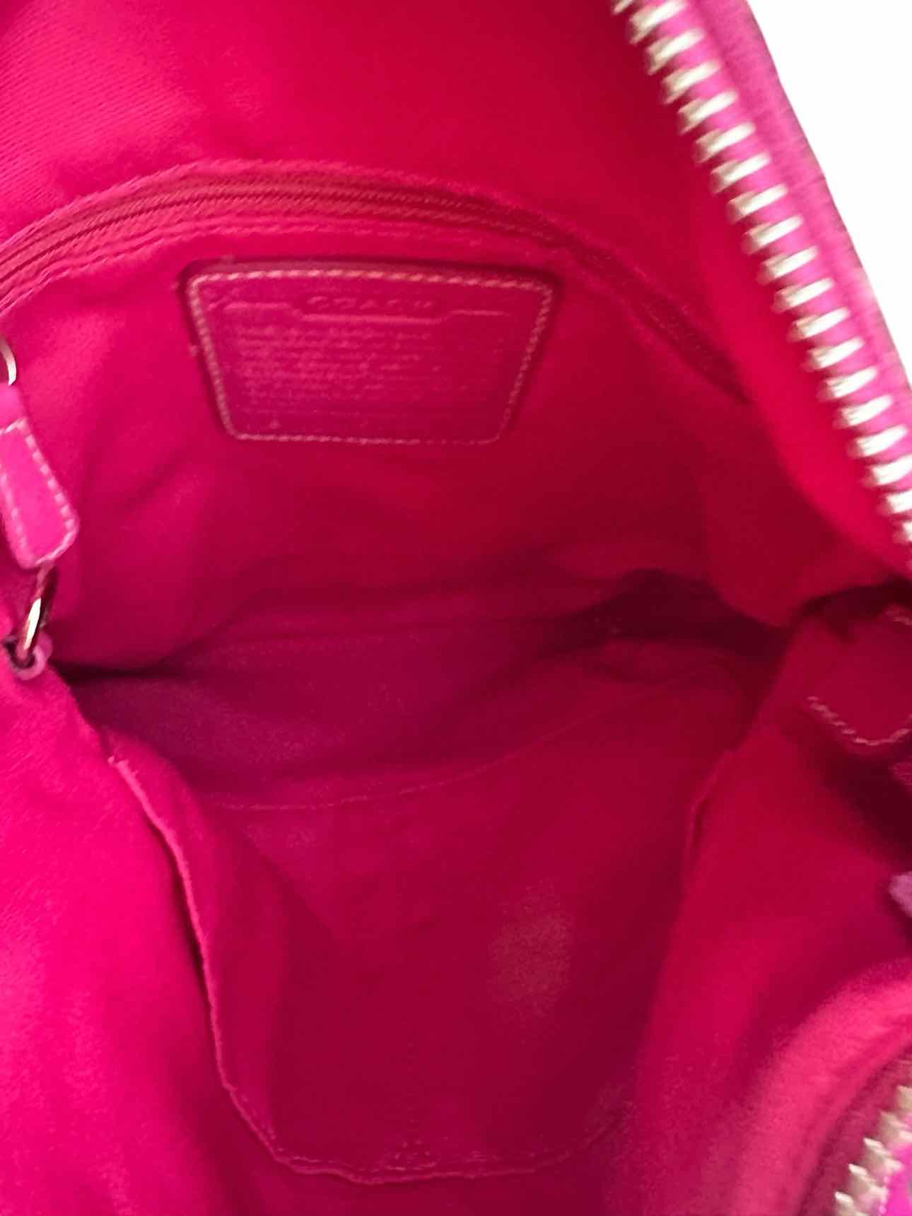 Coach Hot Pink Canvas Crossbody