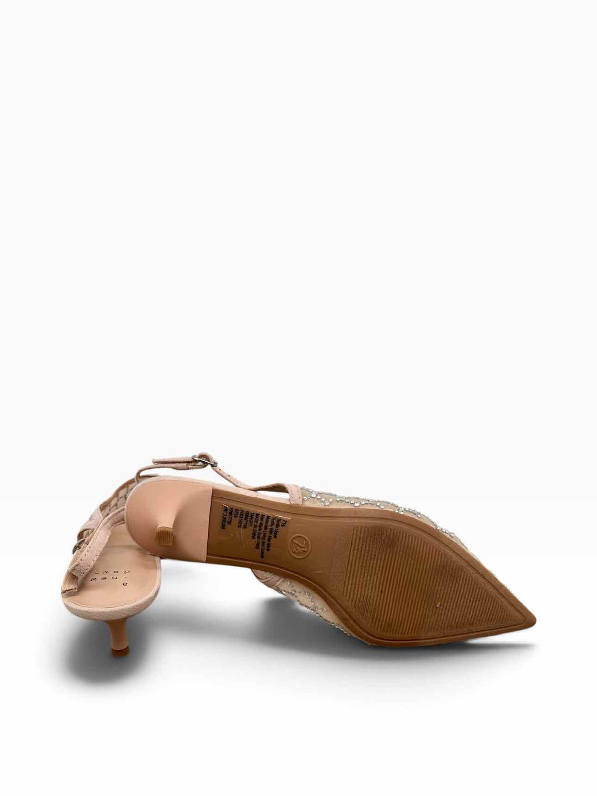 A New Day Gigi Kitten Heel Beige Slingbacks Shoe Size 7.5 **NEW**