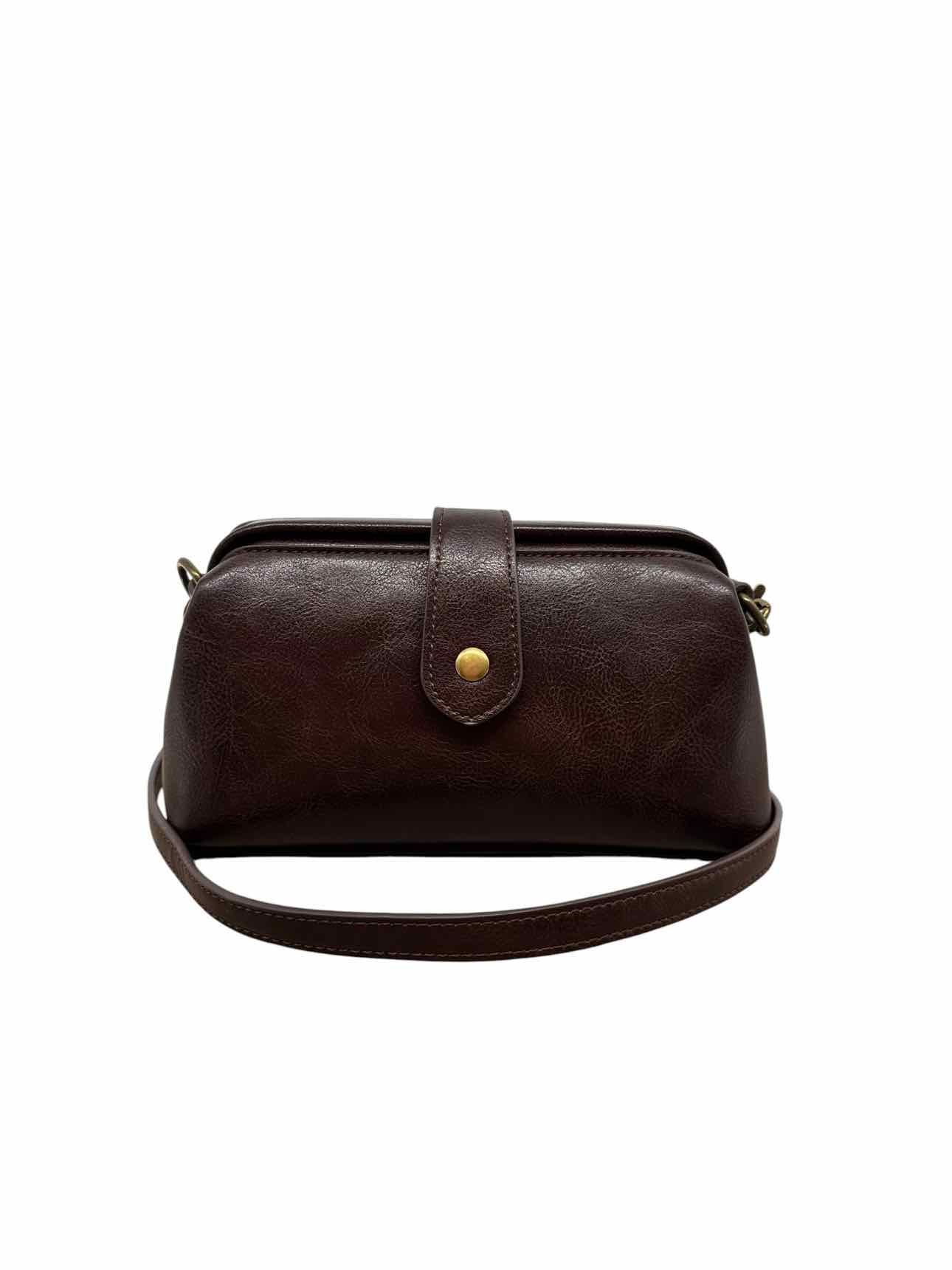 Libra Bags Brown Faux Leather Crossbody **NEW**