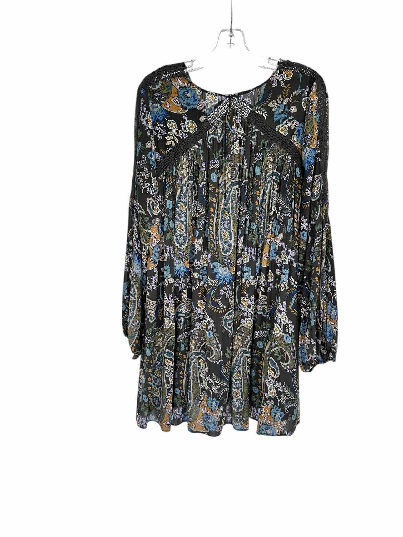 Free People Rain or Shine Paisley Mini Dress Size L