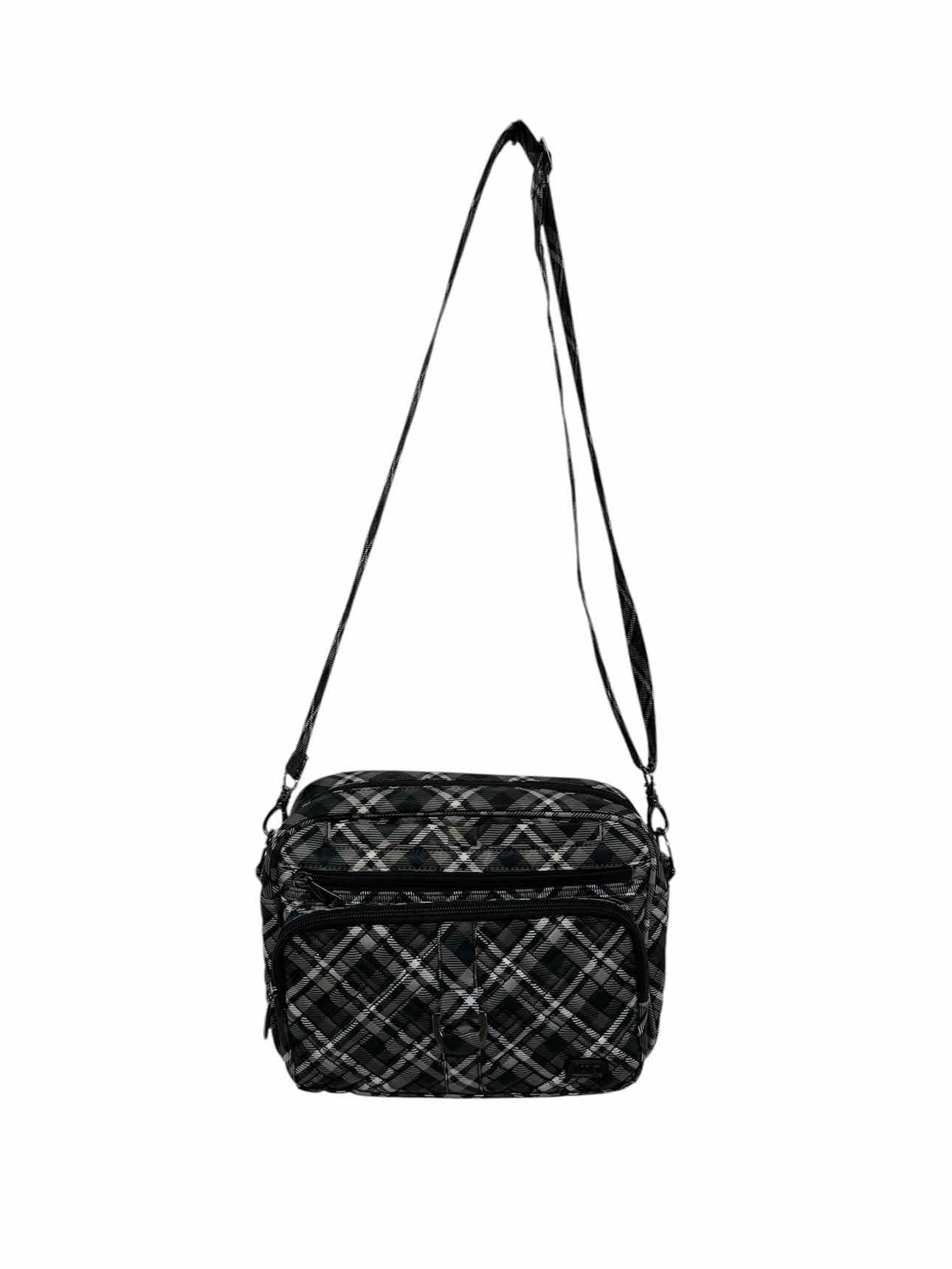 Lug Gray Plaid Nylon Crossbody