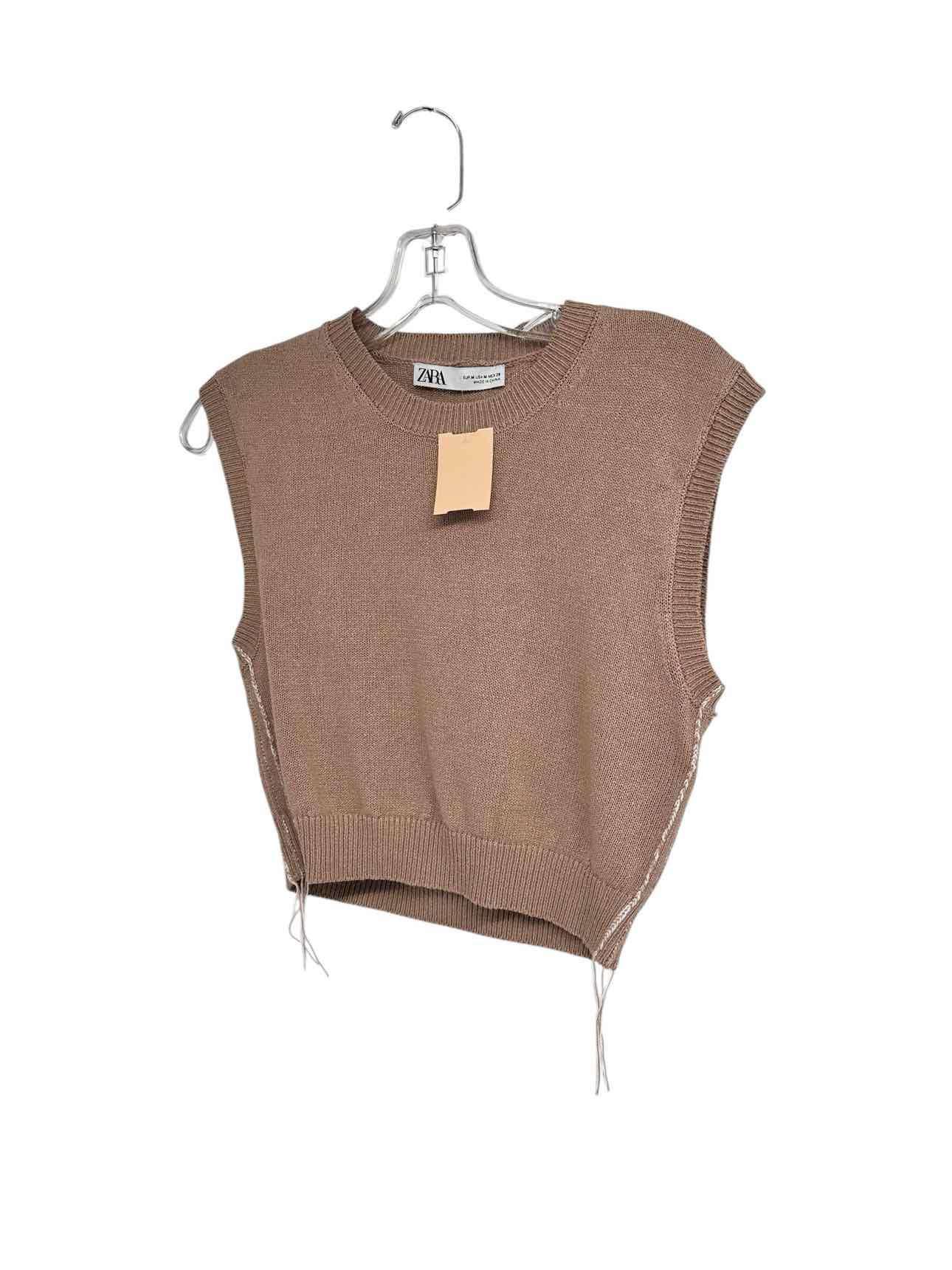 Zara Beige Size M Sleeveless sweater