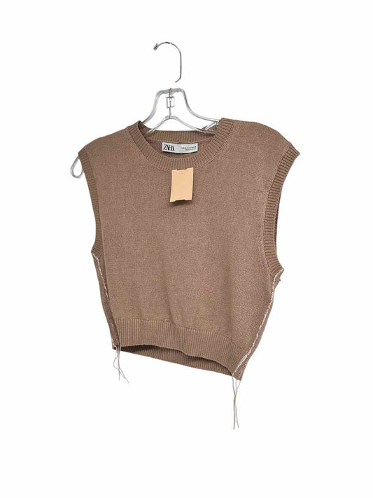 Zara Beige Size M Sleeveless sweater