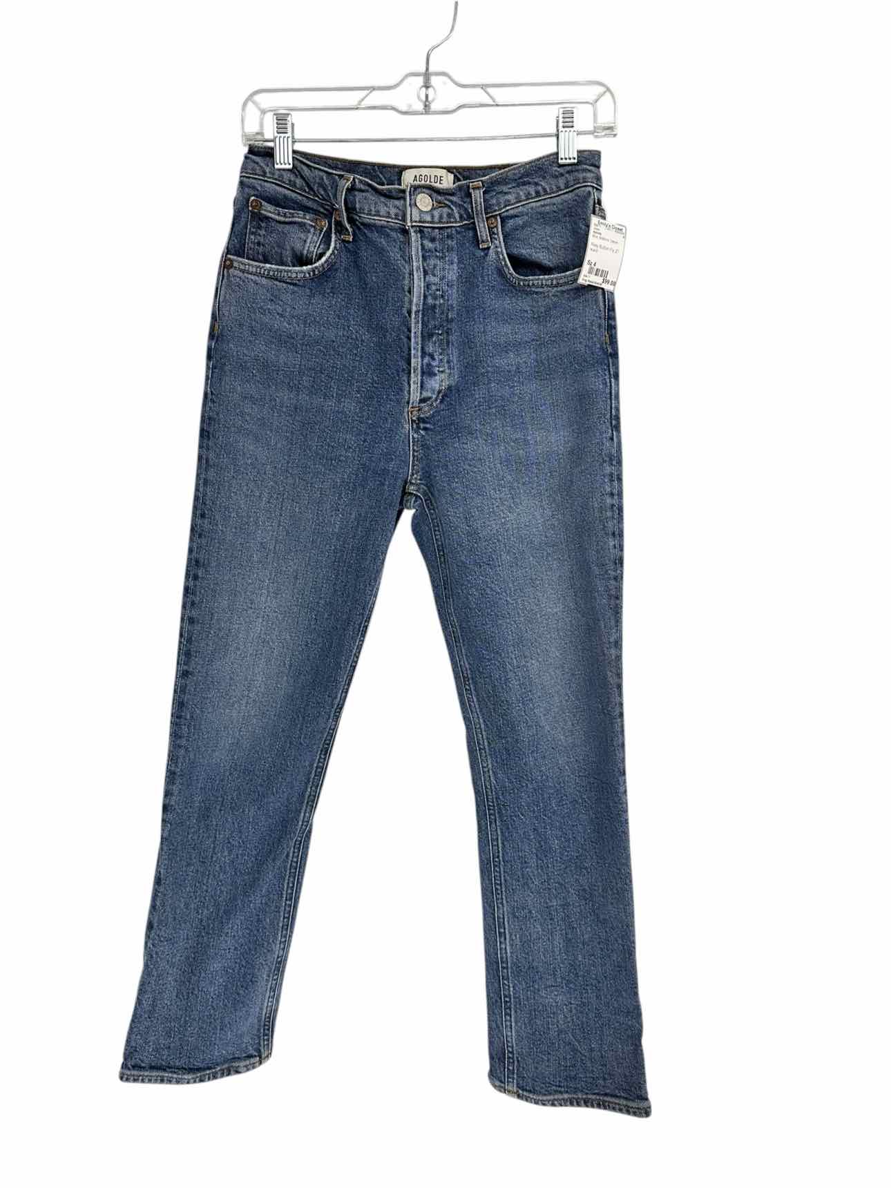 Agolde Blue Riley Button Fly Jeans Size 4
