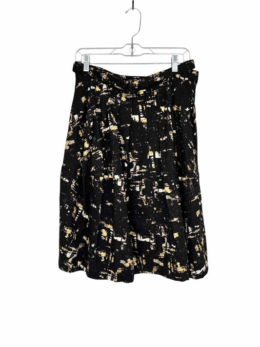 Samantha Sung Black Claire Wool & Silk Skirt Size 10 **NEW**