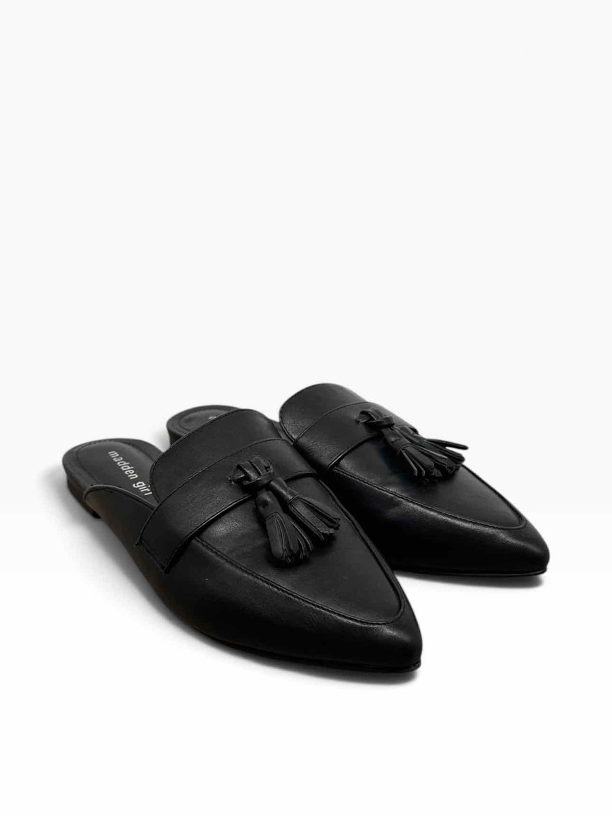 Madden Girl Preppiee Mules Black Shoe Size 7.5