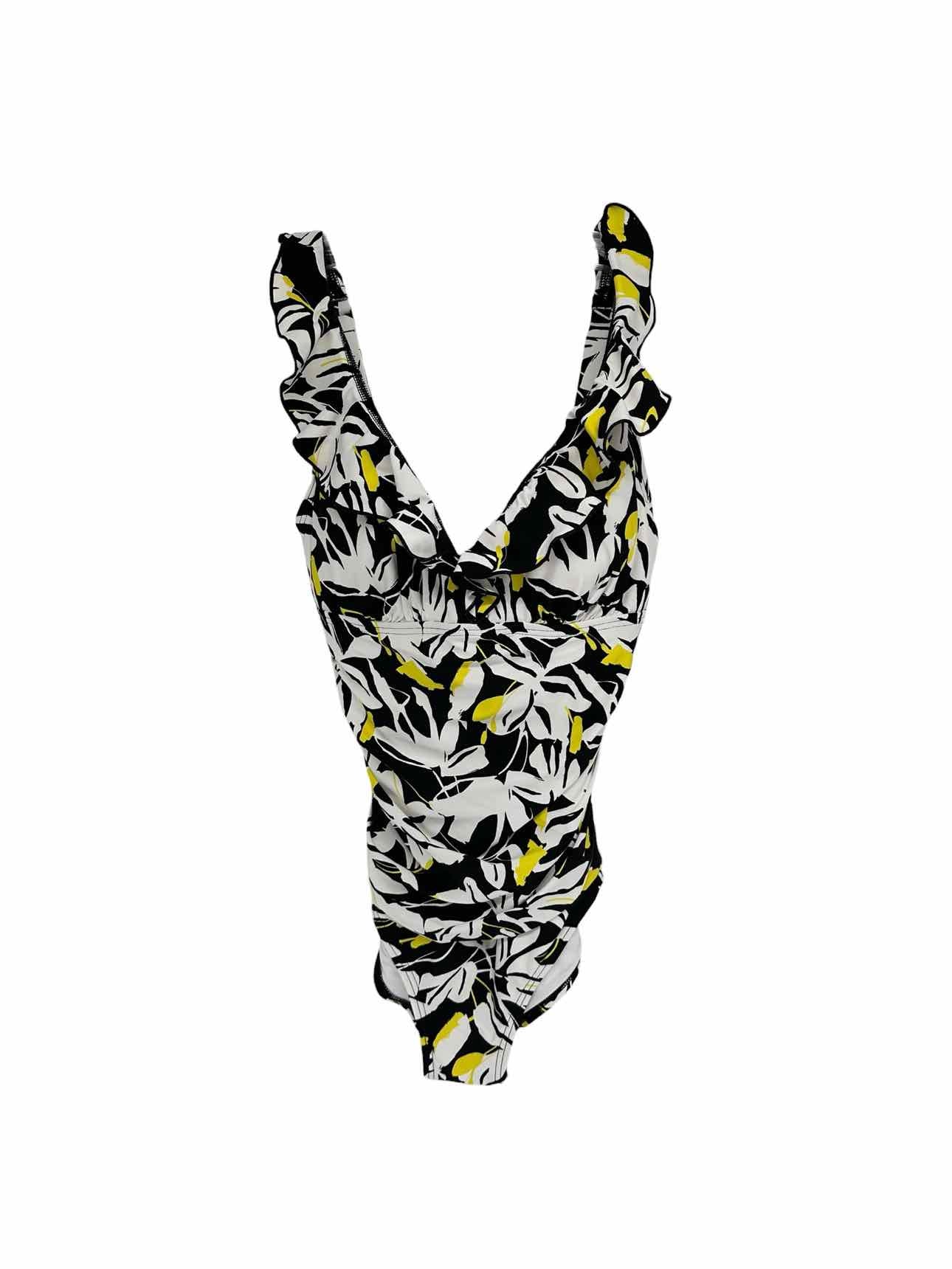 DKNY Black/White 1 Pc Swimsuit Size S **NEW**