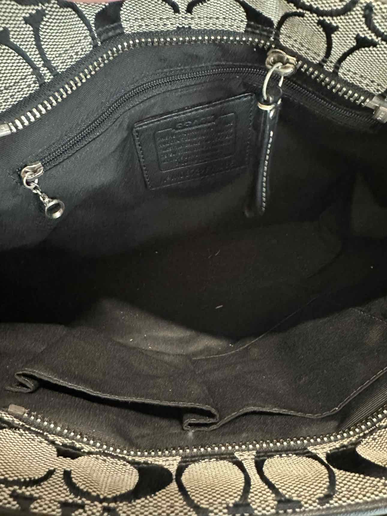 Coach Hampton Signature Gray Canvas Satchel