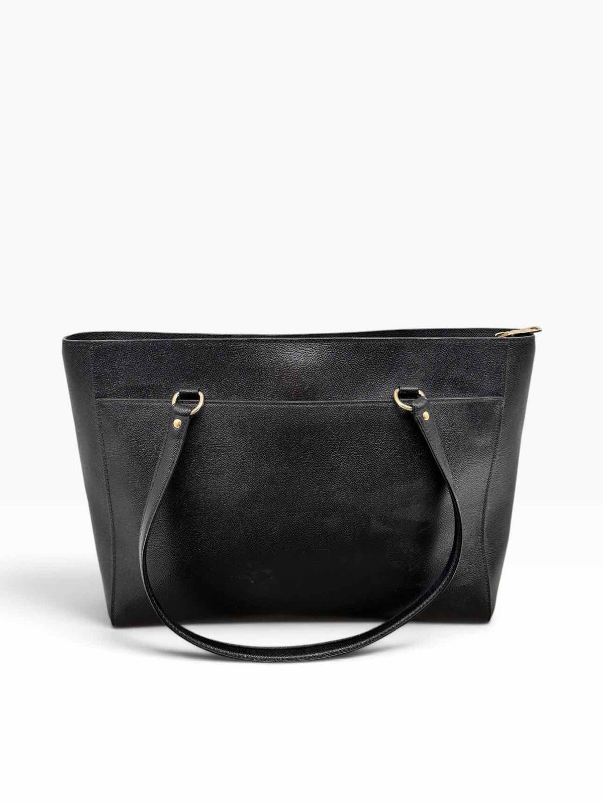 Coach Black Leather Station Tote