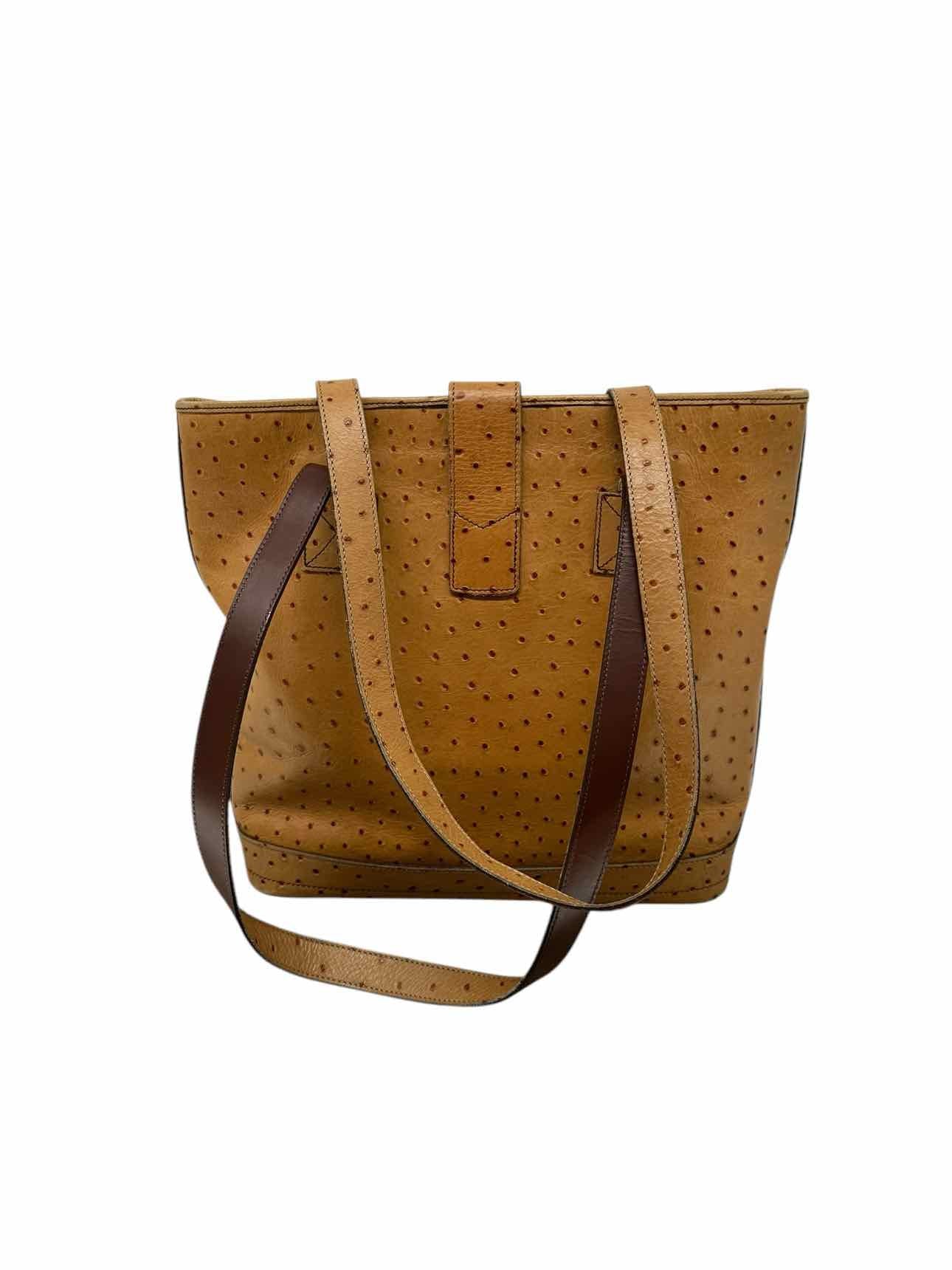 Dooney & Bourke Gold Vintage Ostrich Leather Tote