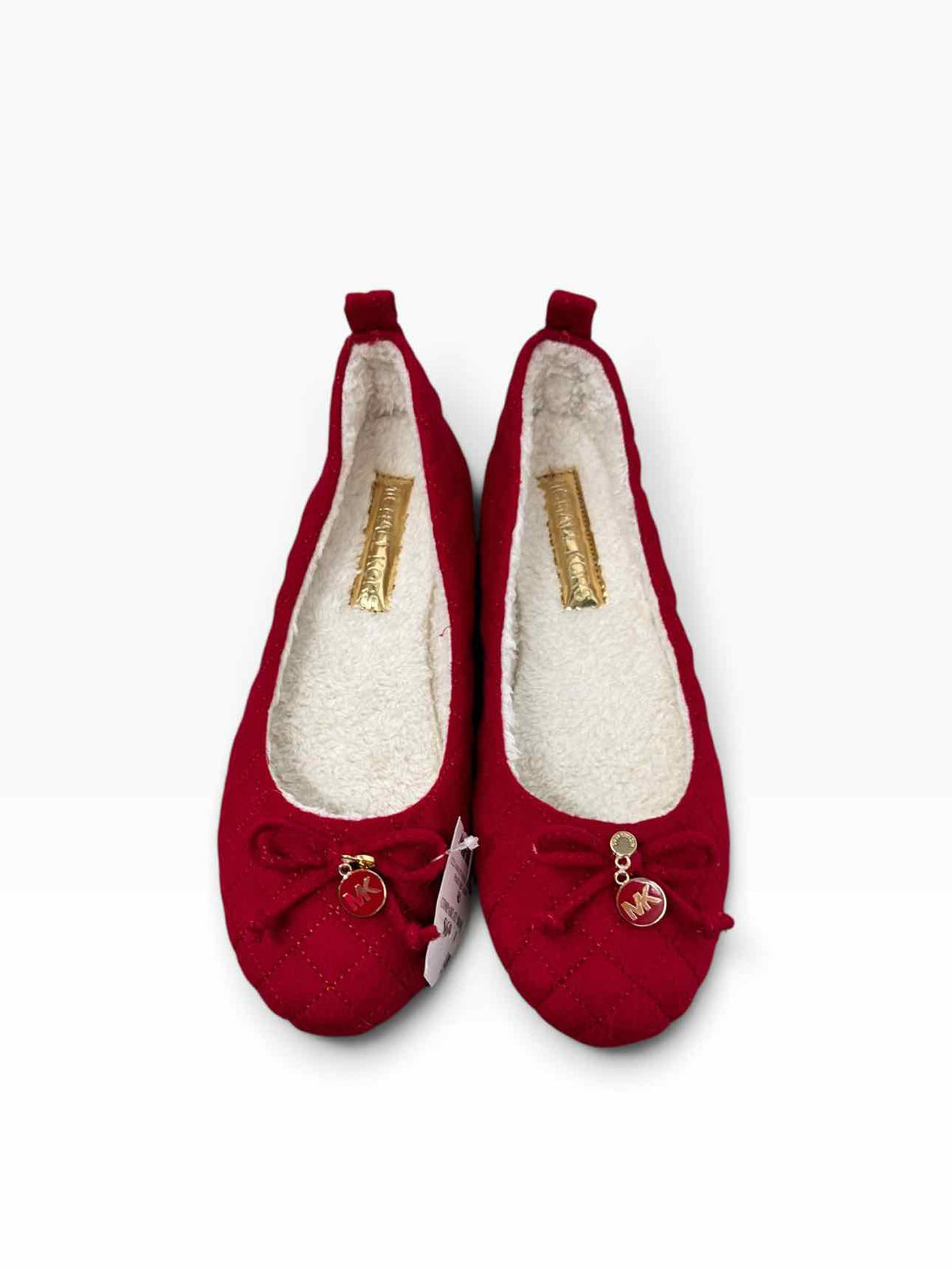 Michael Kors Wool & Cashmere Fleece Lined Flats Red Shoe Size 9  **NEW**
