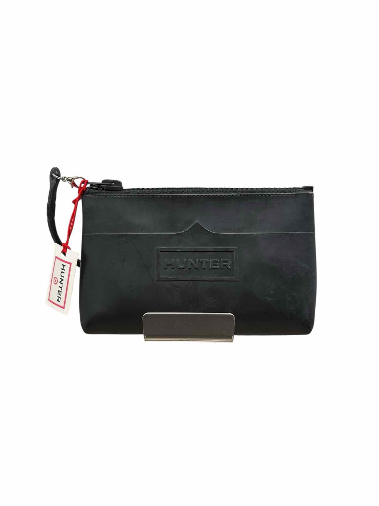Hunter Black Rubber Wristlet **NEW**