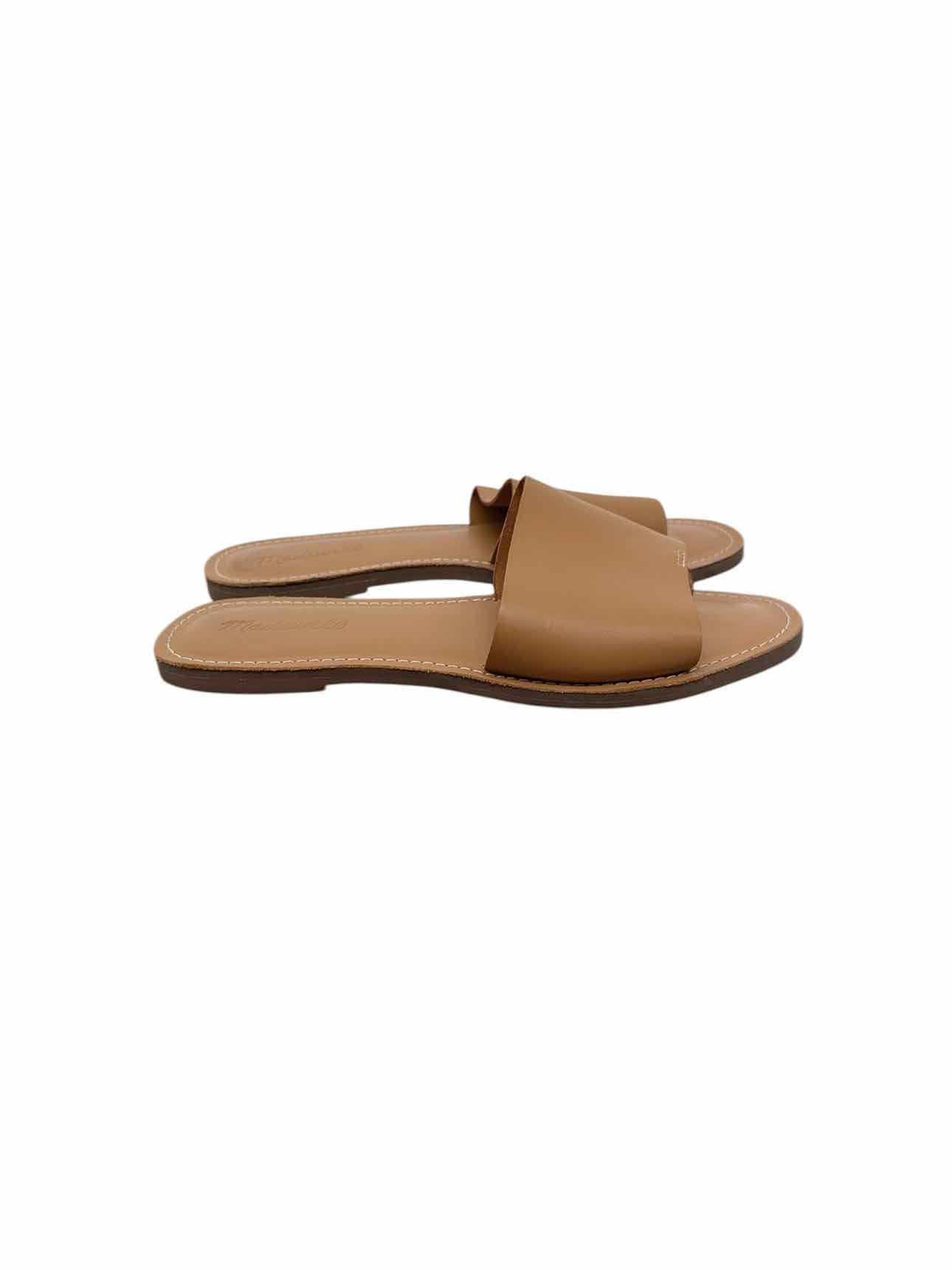 Madewell Boardwalk Post Slides Tan Shoe Size 8.5