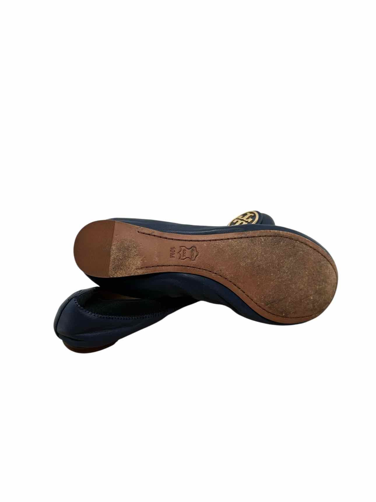 Tory Burch Caroline Ballet Flats Navy Shoe Size 10