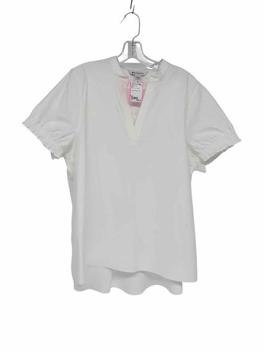 Athleta Levitate Poplin Tee White Size L